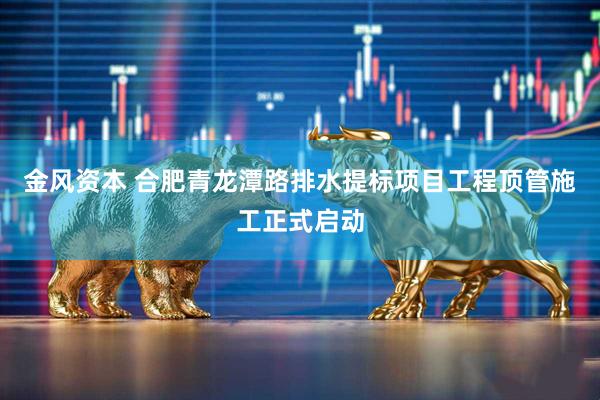 金风资本 合肥青龙潭路排水提标项目工程顶管施工正式启动
